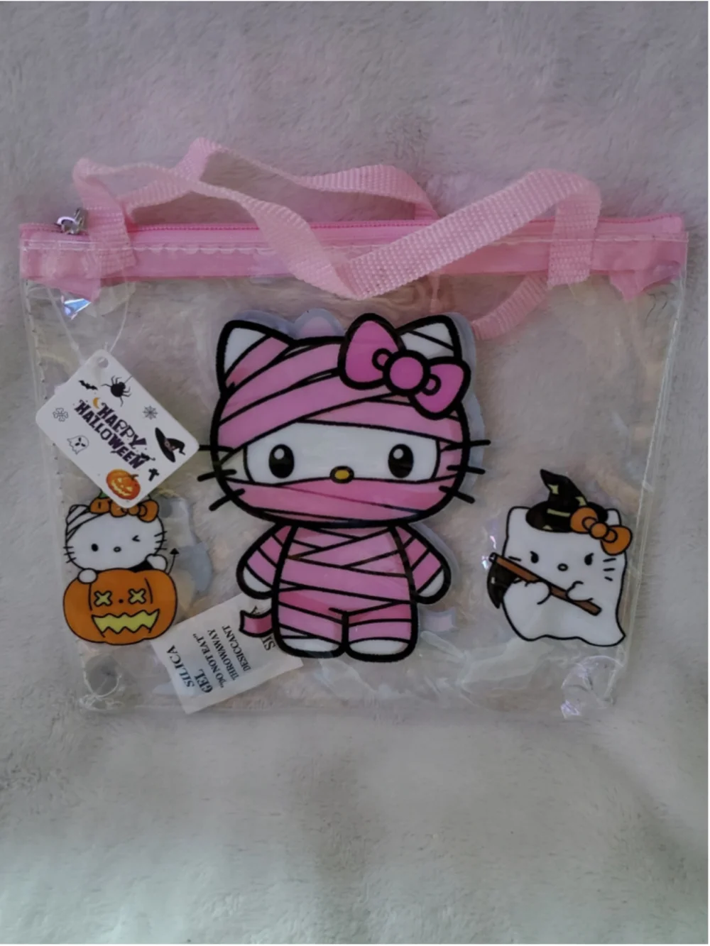 Sanrio Hello Kitty Halloween clear pink Bag. So cute you can use year Round